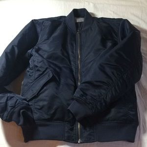 Everlane Mens Navy Bomber Jacket